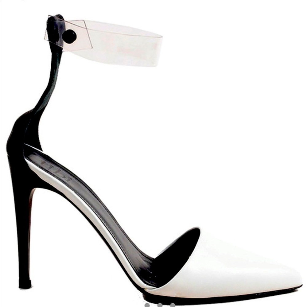 Tibi Pointed Toe Ankle Strap Pumps